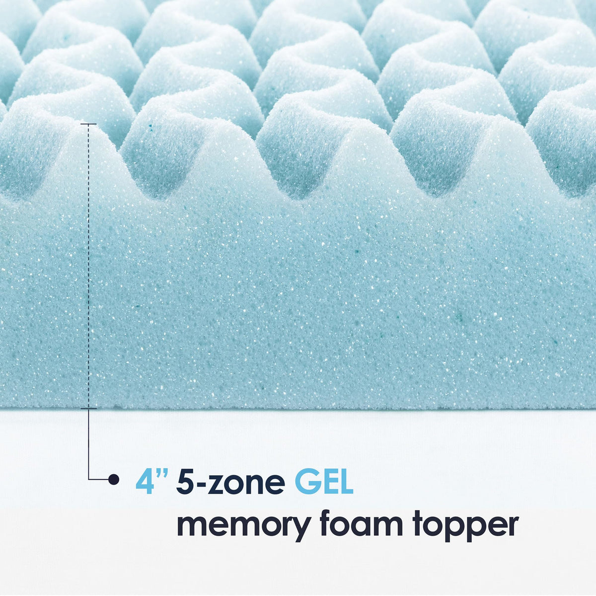 Mellow 5-zone layout highlights targeted body support.
