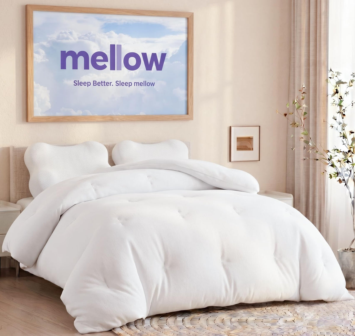 Mellow Marshmellow Comforter with puffy loft for cloud-like warmth