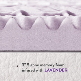 Mellow queen size topper on a bed scene demonstrating fit.