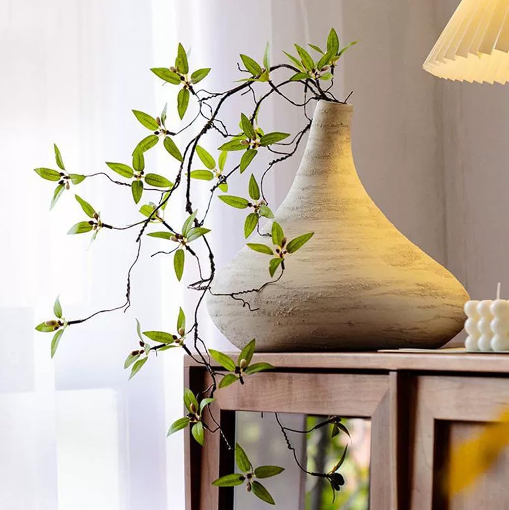 Melorca&Guilla faux greenery stems, natural look perfect for office and living room styling.