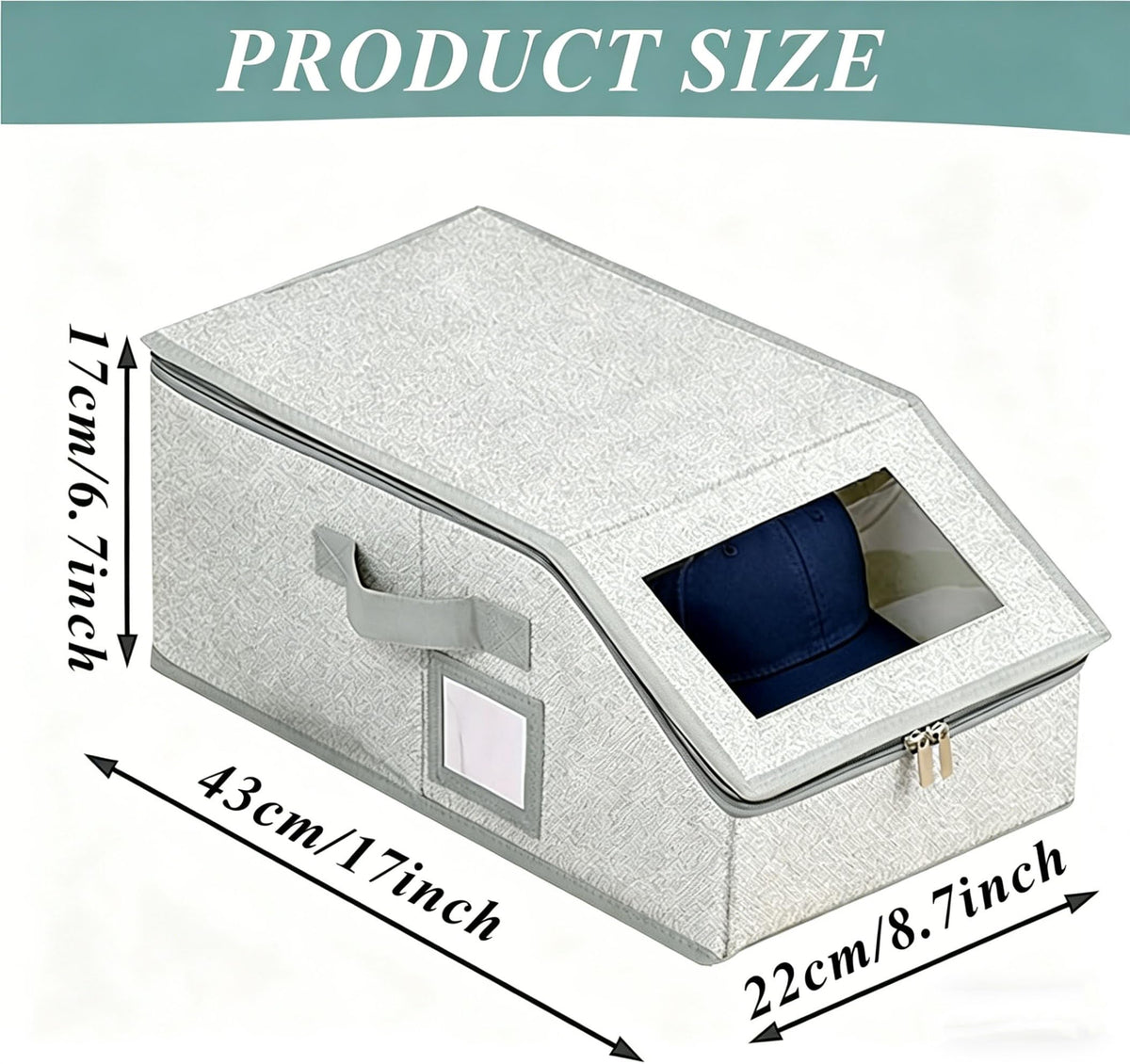 Memfish stackable hat boxes with flat tops maximize closet space.
