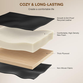Memobarco 18-inch stool wooden base visible, offering stability for daily grooming.