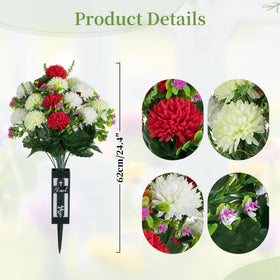 Two-piece Memobloom bouquet set packaged together for convenient grave decoration.