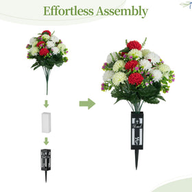 Ideal for outdoor grave display with durable materials designed for weather resistance.