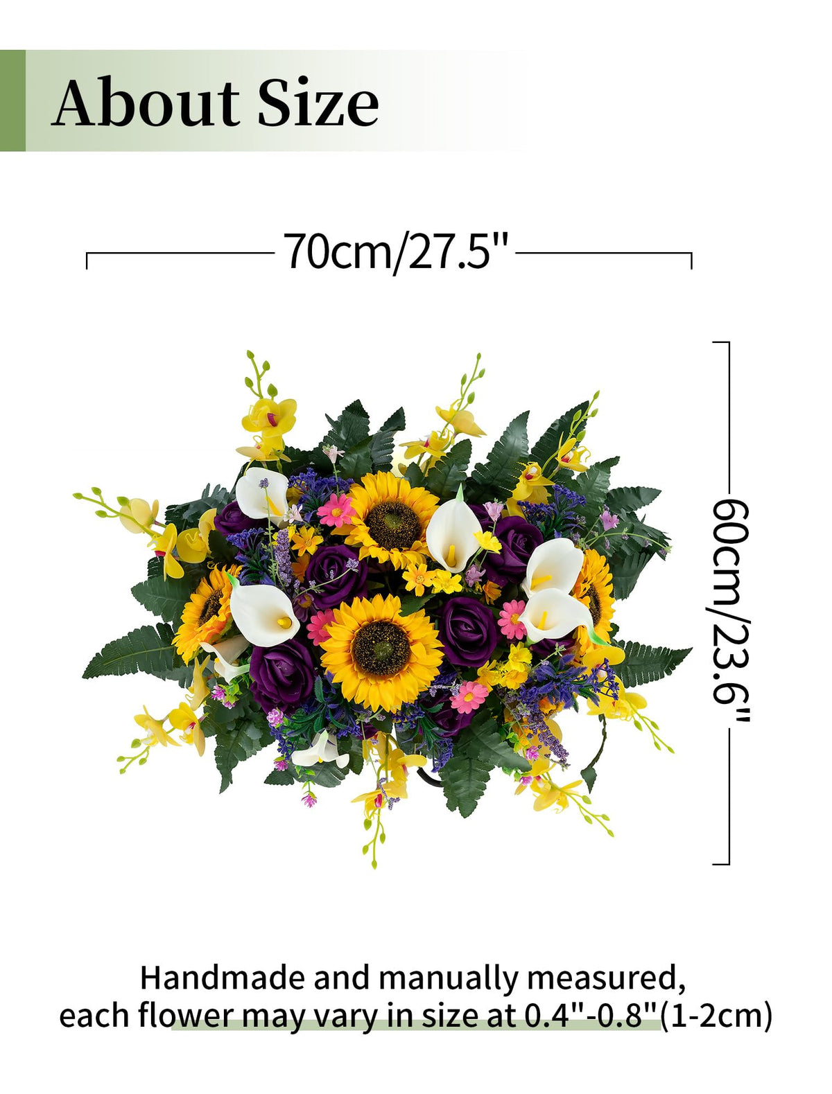 Memobloom weather-resistant grave flowers in artificial silk maintain shape and color