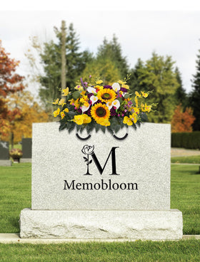Memobloom long-lasting cemetery ornament provides year-round memorial presence