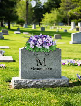 Low-maintenance alternative to fresh flowers for gravesites.