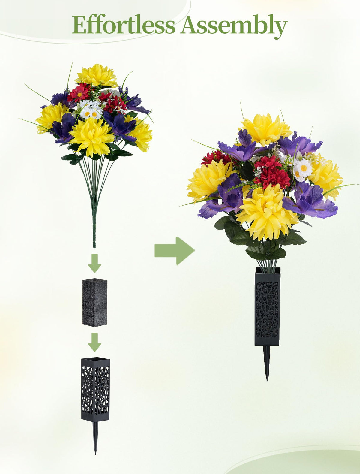 Weather-resistant Memobloom grave decoration designed for outdoor use