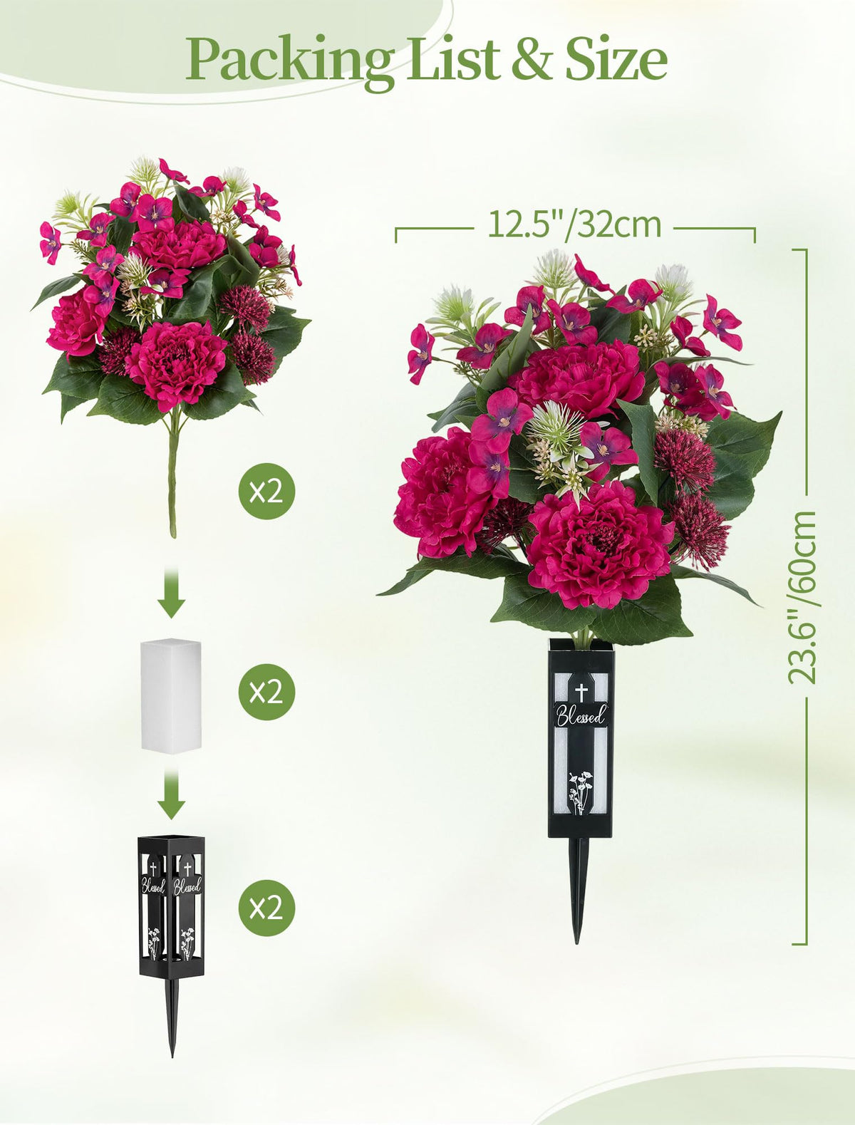 Memobloom weatherproof materials resist wind and rain for lasting remembrance.