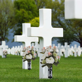 Memobloom weatherproof outdoor grave decor for all seasons.