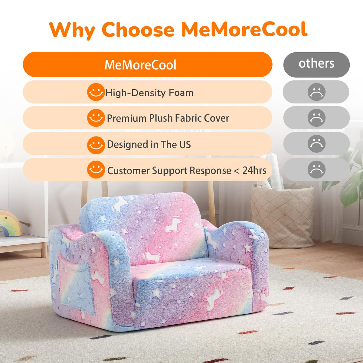 MeMoreCool Glow-in-the-dark design adds magical ambience