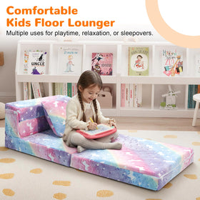 MeMoreCool Glow Rainbow Unicorn glow-in-dark fabric adds playful ambiance.