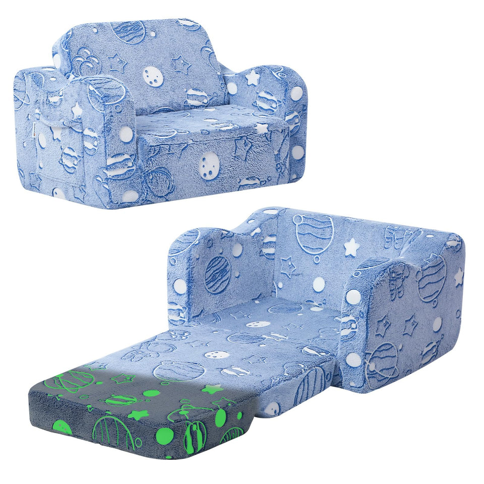 MeMoreCool glowing astronaut chair glows softly for bedtime space stories.