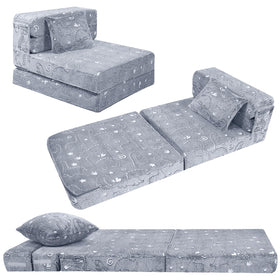 MeMoreCool Kids Floor Mattress glow dinosaur in the dark enhances bedtime ambience.