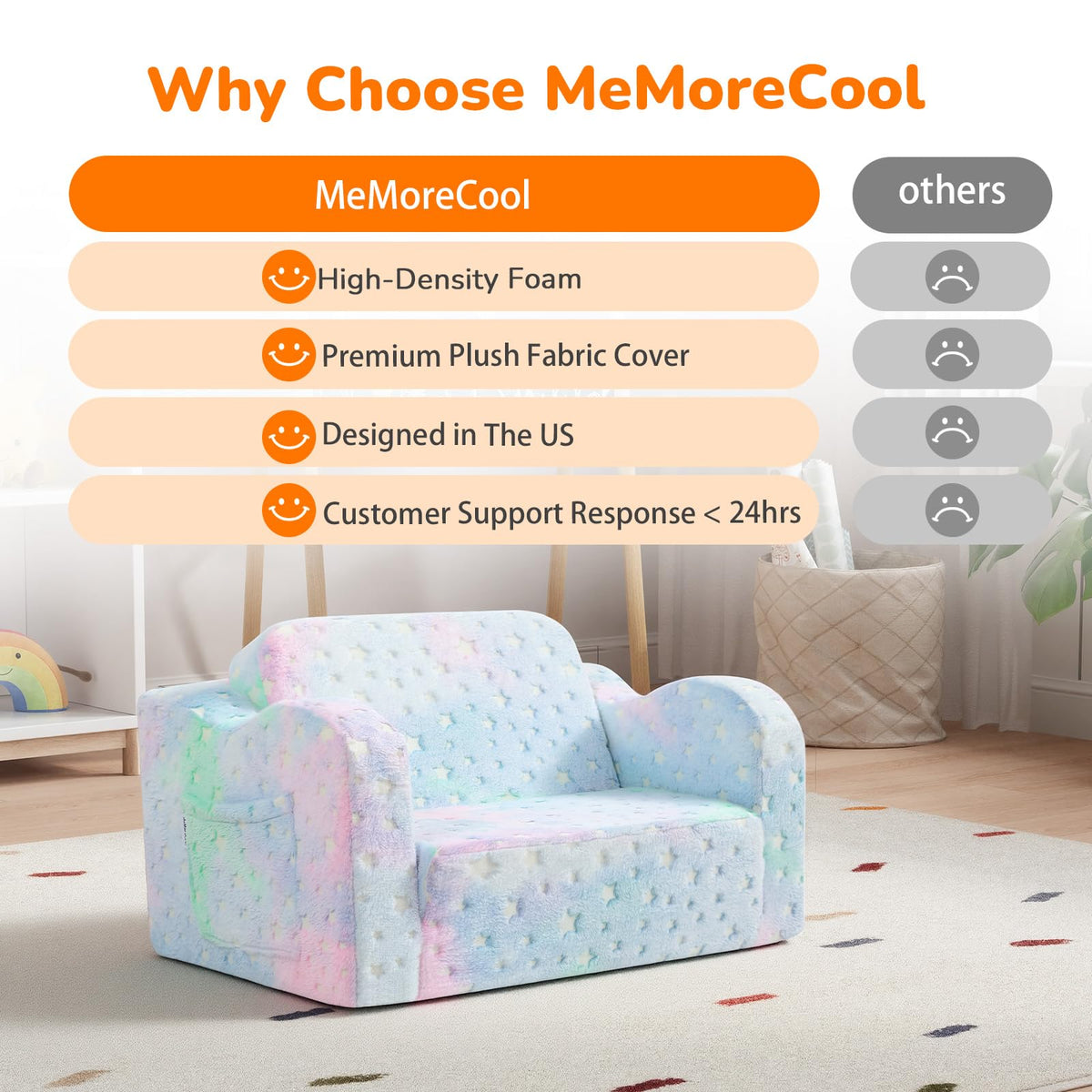 MeMoreCool lightweight chair at 4.8 lbs easy to move between rooms