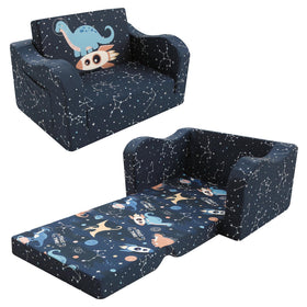 MeMoreCool toddler couch fold-out in compact chair mode for cozy playtime and reading.