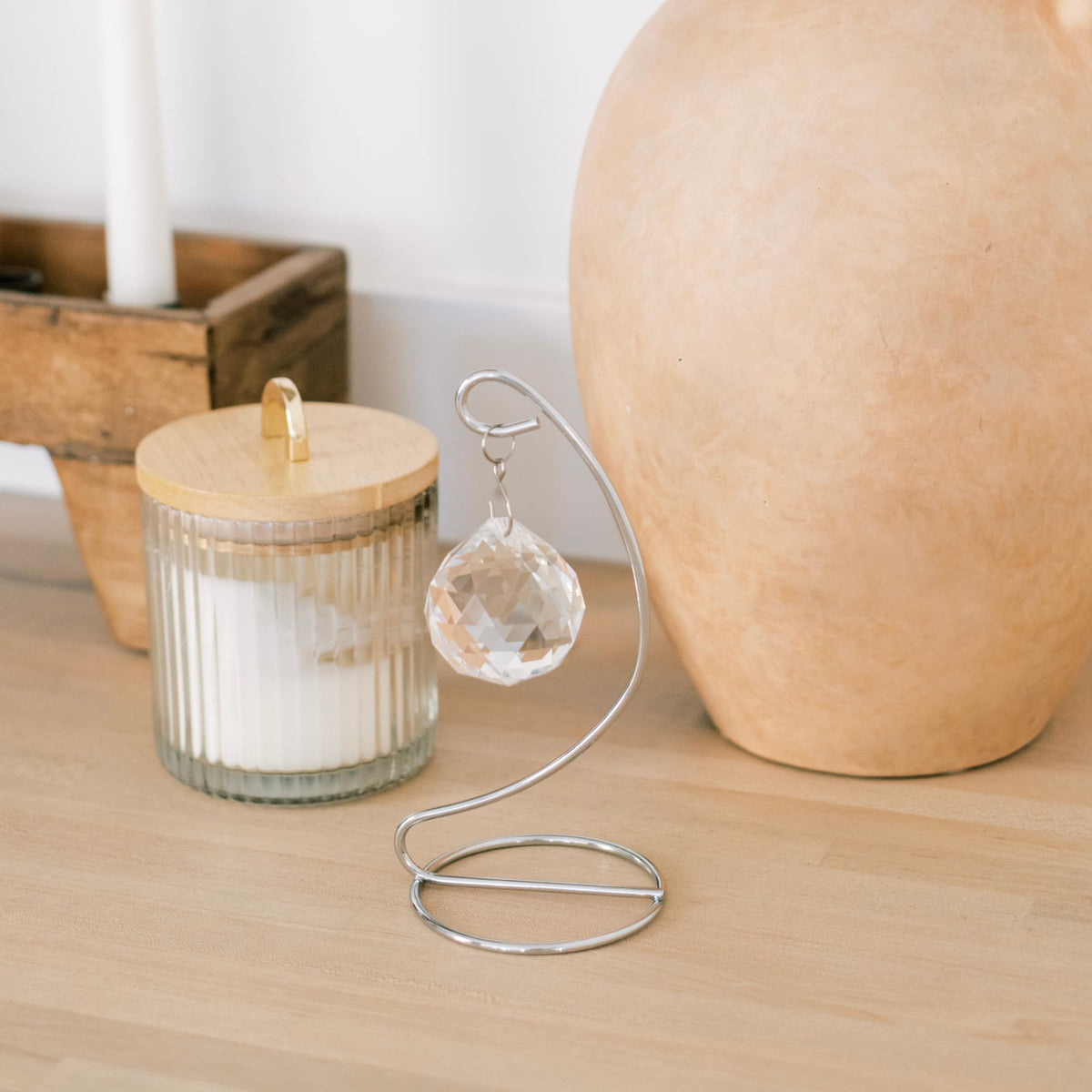 Memorialight on a shelf as a daily remembrance decor piece