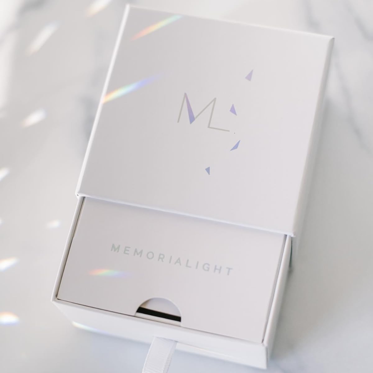 Memorialight rainbow light transforms any room into a reflective space.