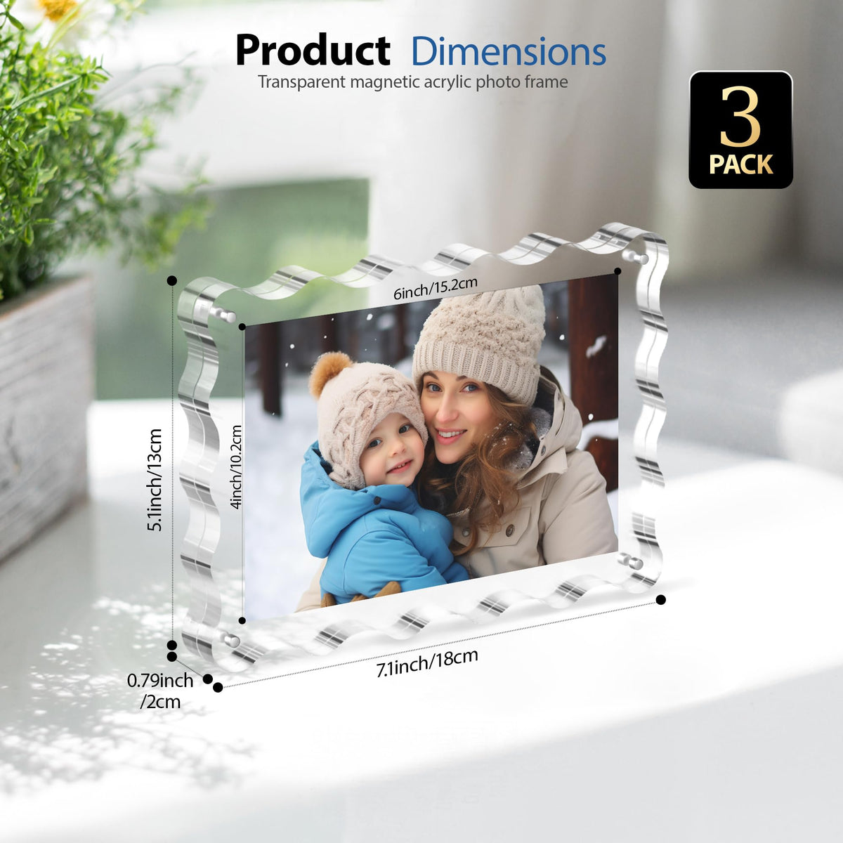 MEMORIO 3-pack double-sided display for horizontal and vertical viewing