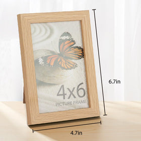 Memory Island natural wood grain frame emphasizes durability and versatile wall or table use