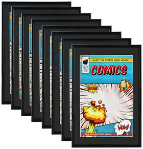 Memory Keeper comic frame 8-pack front view with black mat for stylish wall display.