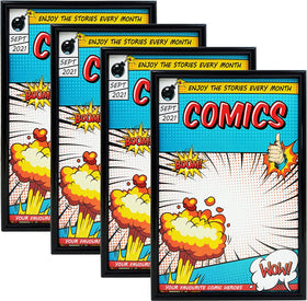 Memory Keeper comic frame set of four in black, wall or desk display ready