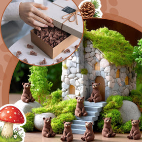 Memorywuu 50-piece bear set inspires creative cupcake toppers and party favors.