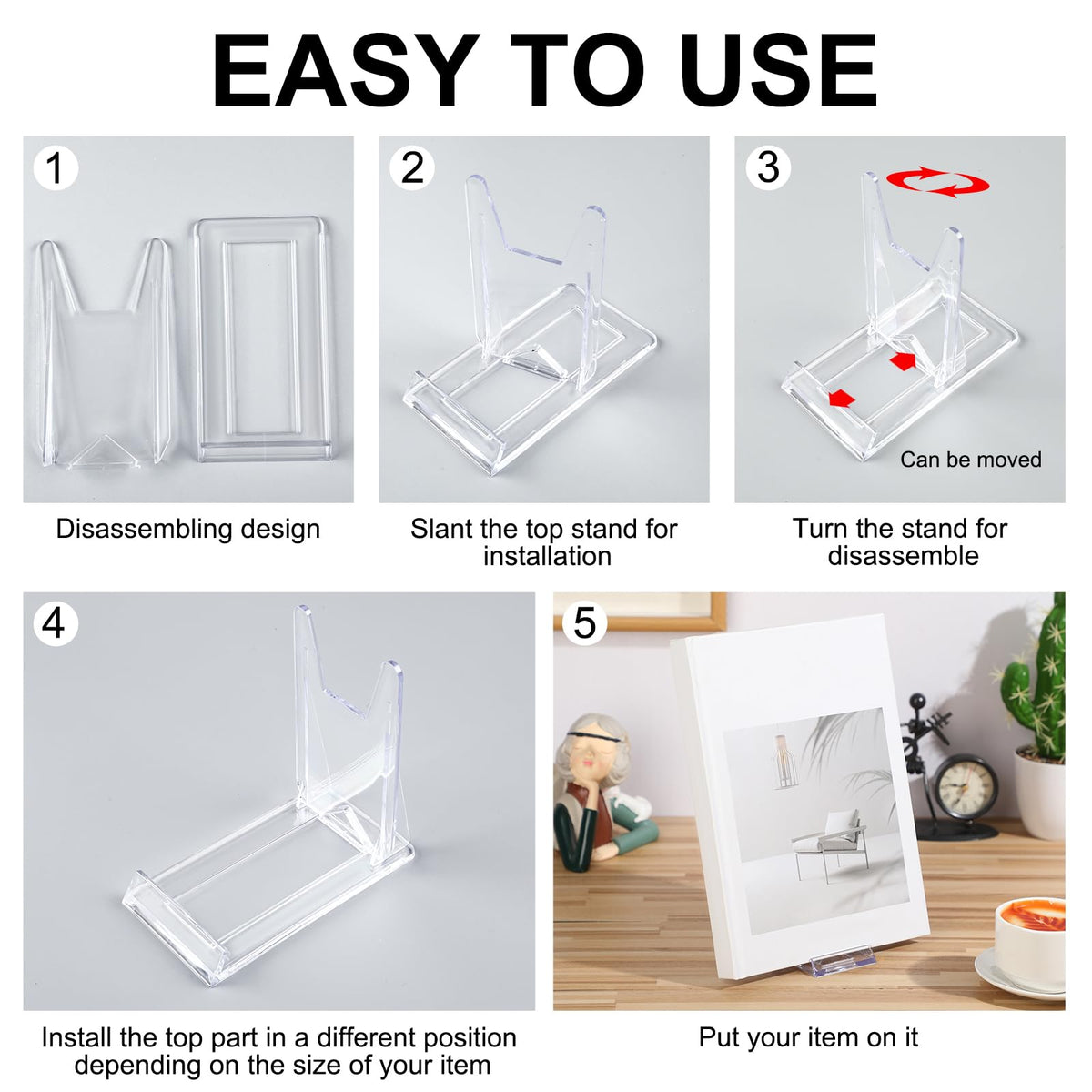 Memorywuu transparent stand ideal for 5–10 inch items