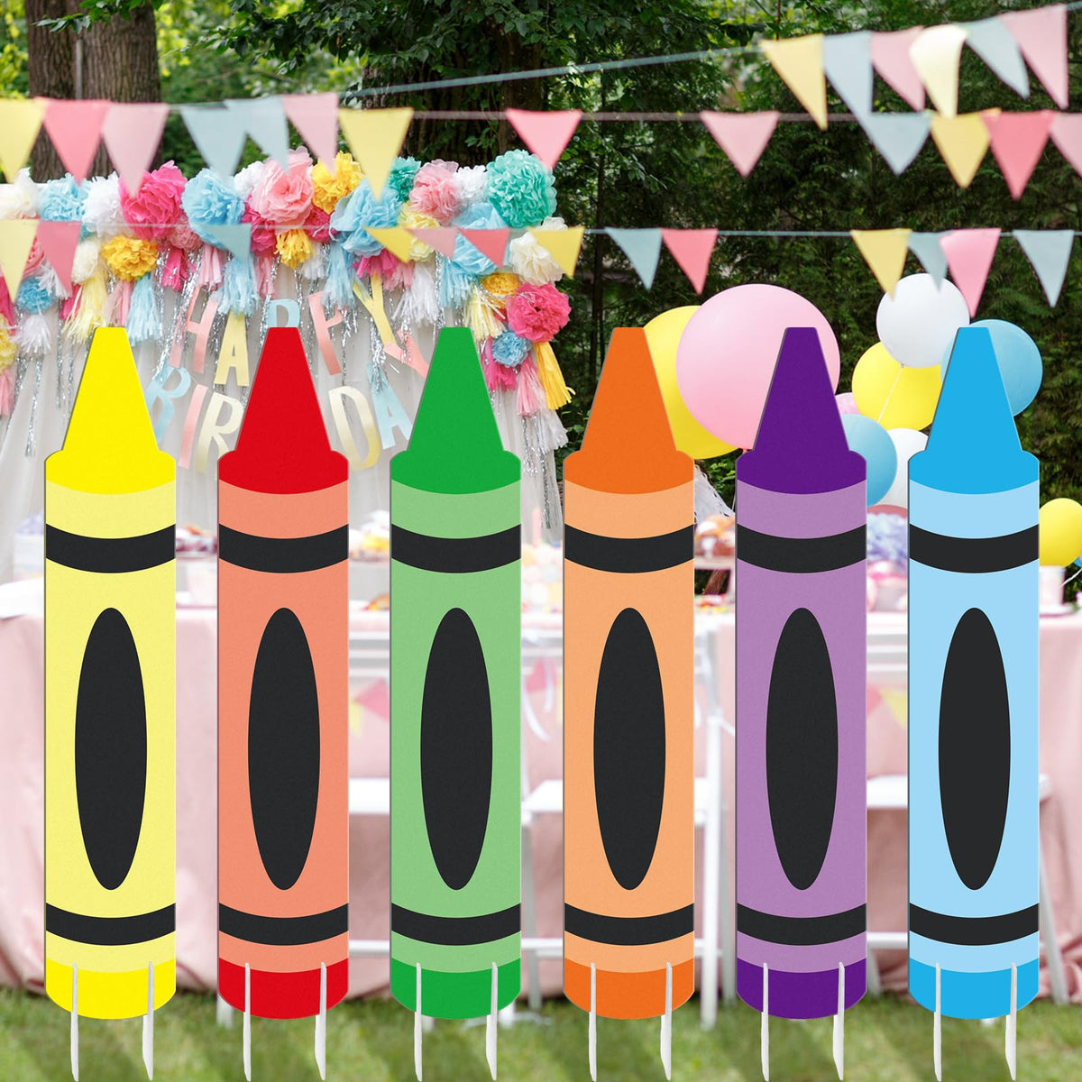 Memorywuu hollow-panel bright crayon decor stays sturdy and eye-catching.