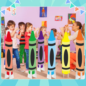 Memorywuu large crayon decoration for classroom displays and photos.