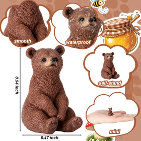 Memorywuu resin bear figures add whimsy to mini scenes and crafts.