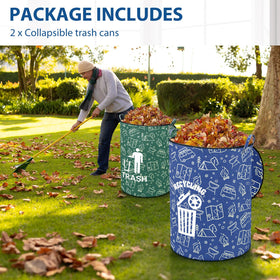 Memorywuu trash can with zippered lid helps contain odors outdoors.