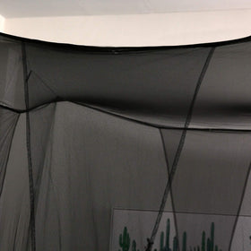 Mengersi Gothic bedroom décor net enhances moody, refined decor.