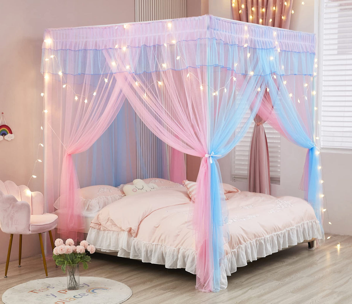 Mengersi rainbow canopy four openings enables easy access