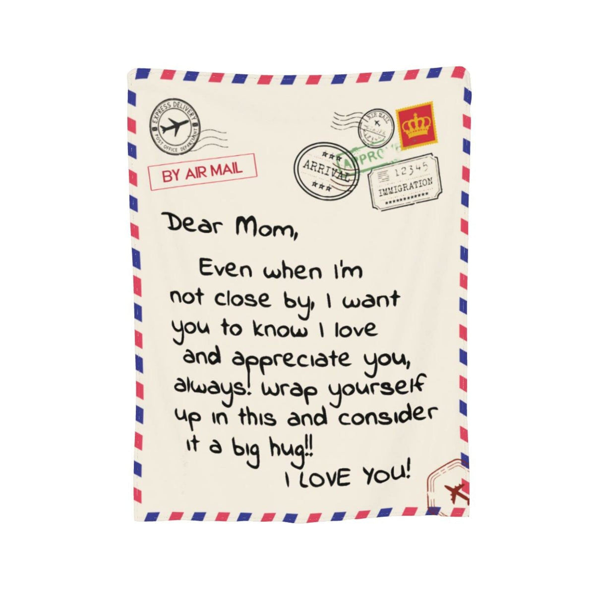 Menghao Dear Mom blanket packed for travel offering lightweight warmth.