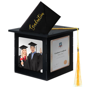 Menkxi 2026 graduation hat card box with photo frame for keepsake display
