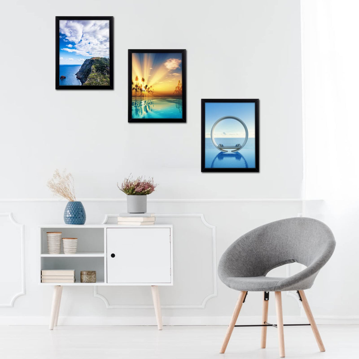 MENNTHUI 20x24 black frame on wall decorates living spaces with modern finish