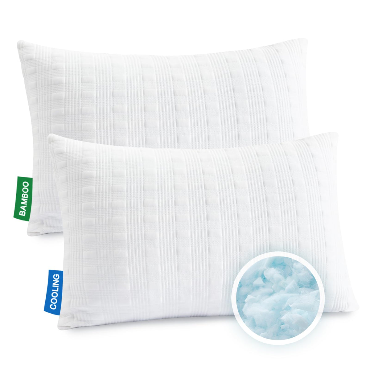Meoflaw cooling pillow king size set two with breathable double-sided fabric for hot sleepers.