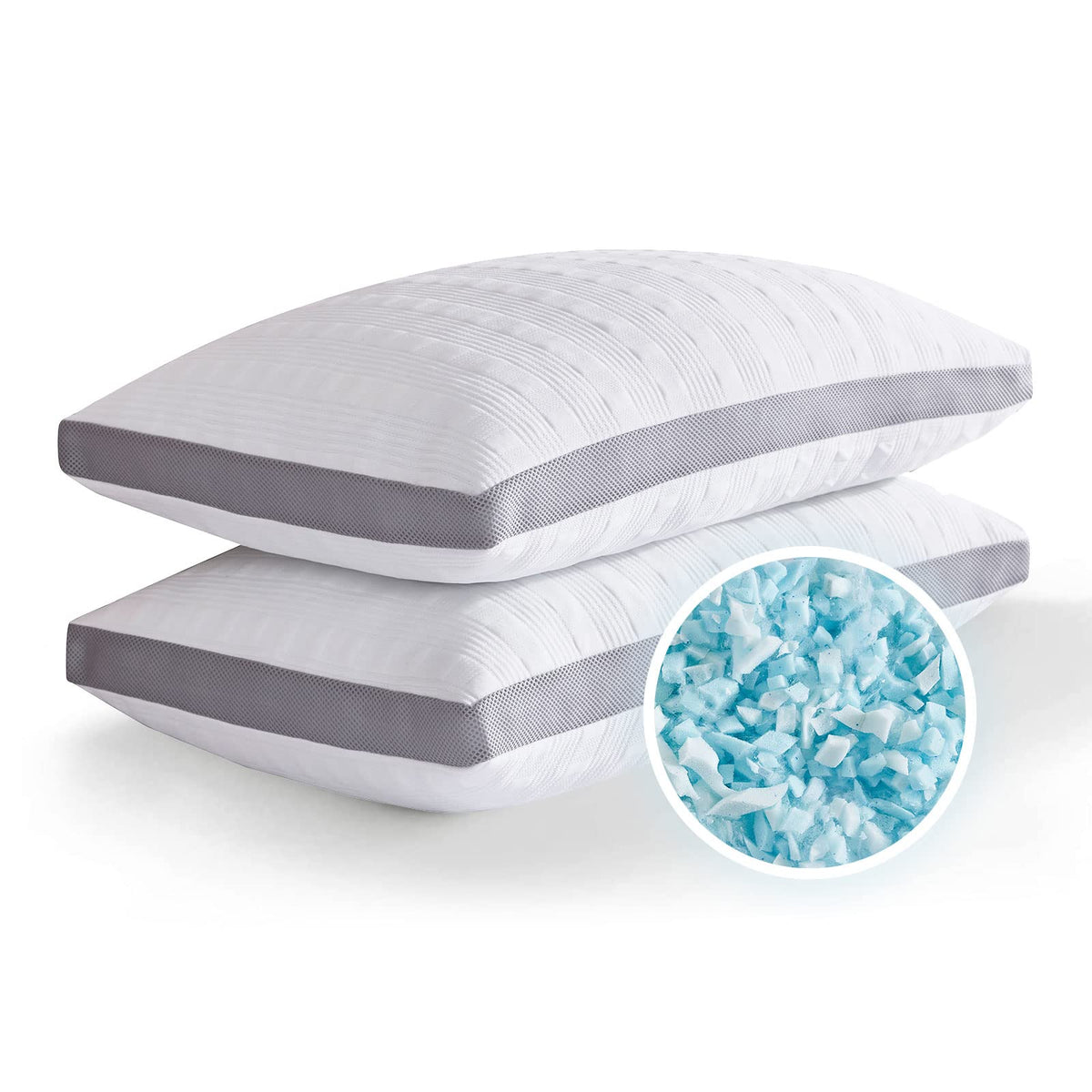 Meoflaw cooling pillow queen 2-pack with double-sided design for hot sleepers