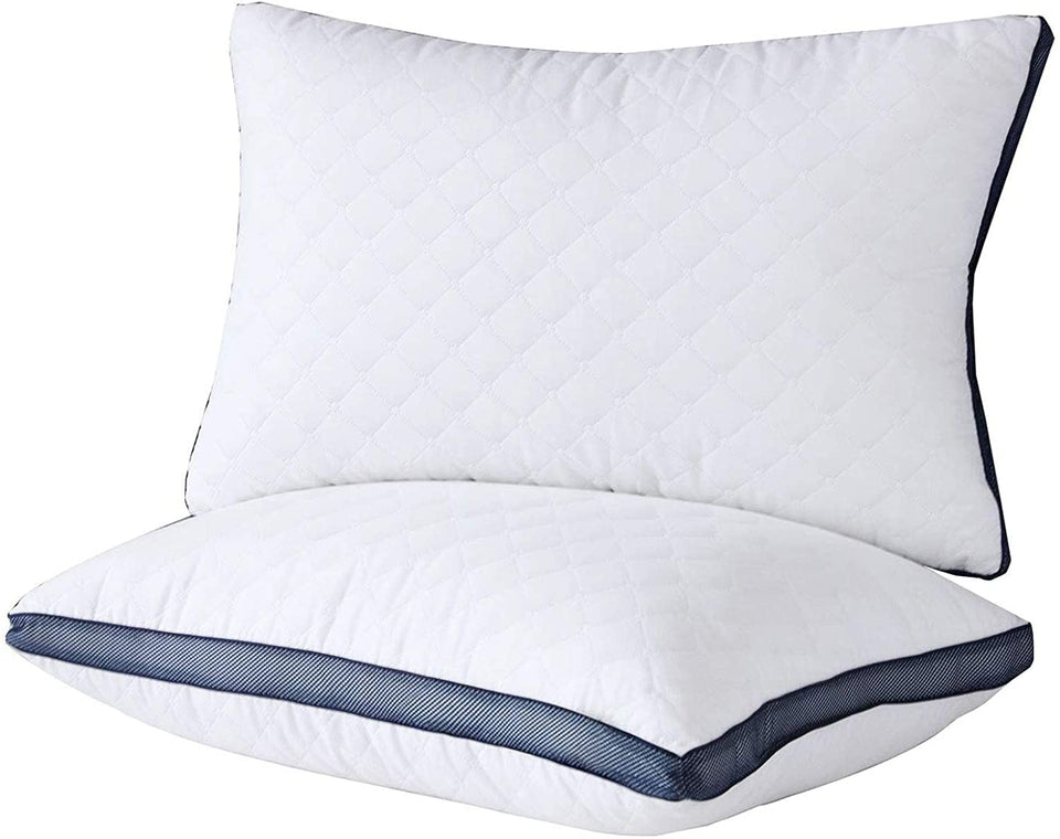 Meoflaw pillows front view shows king-size profile for luxurious comfort