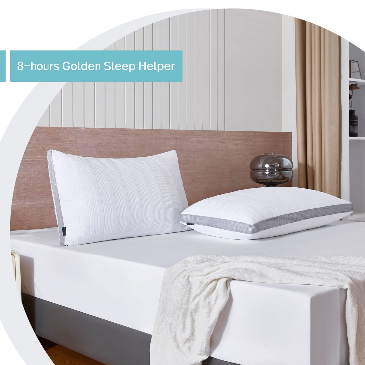 Meoflaw two-pack offers adjustable height for back and side sleepers.