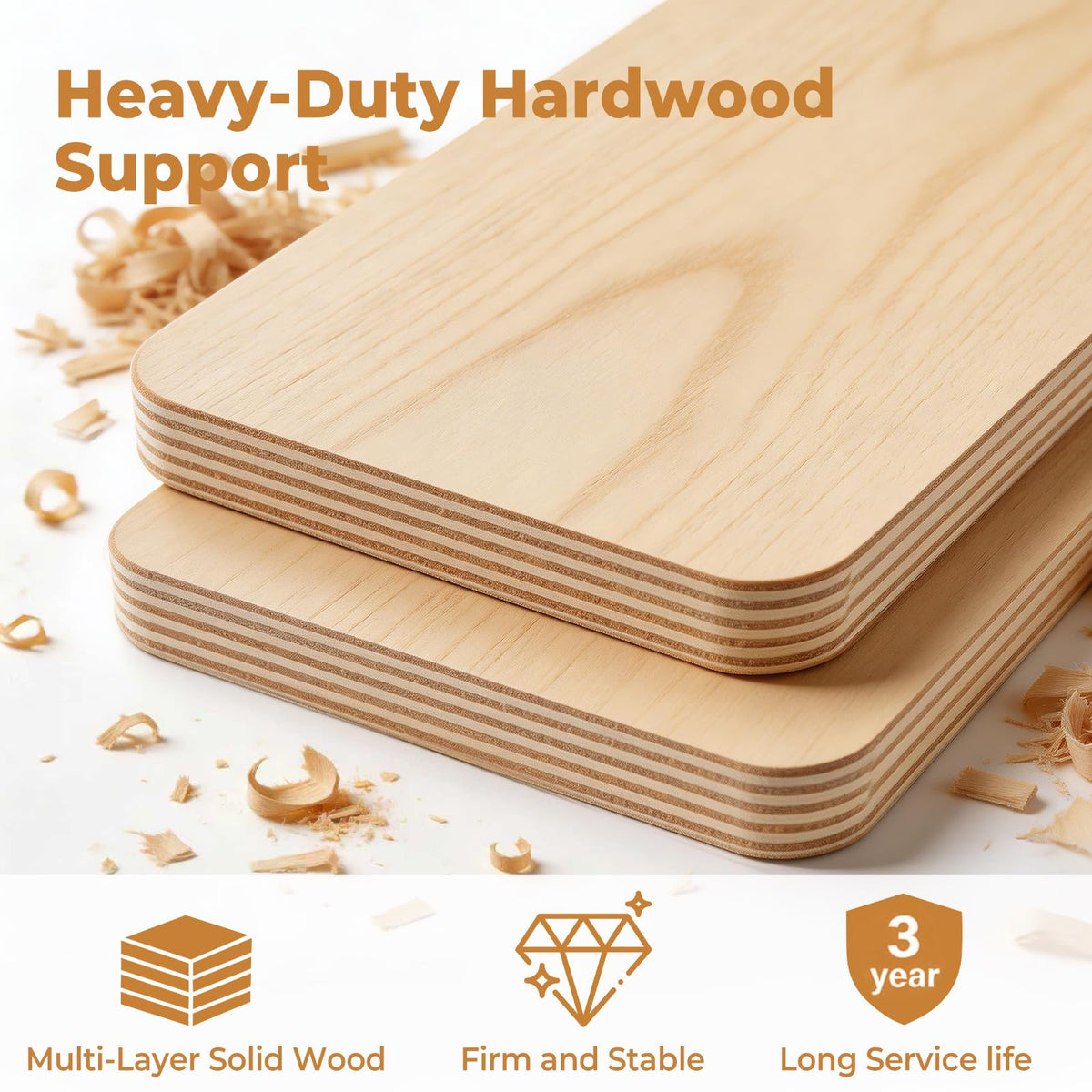MEOWATES heavy-duty board close-up shows thick wood and fabric layer.