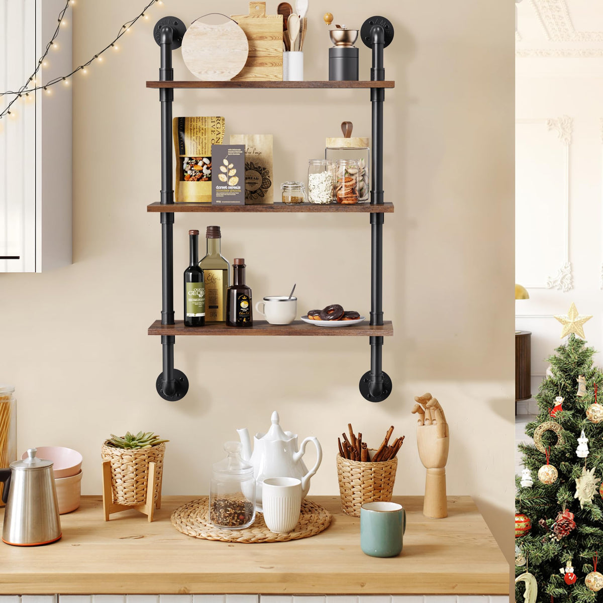 Merapi wall shelves include hardware and a simple guide for quick installation.