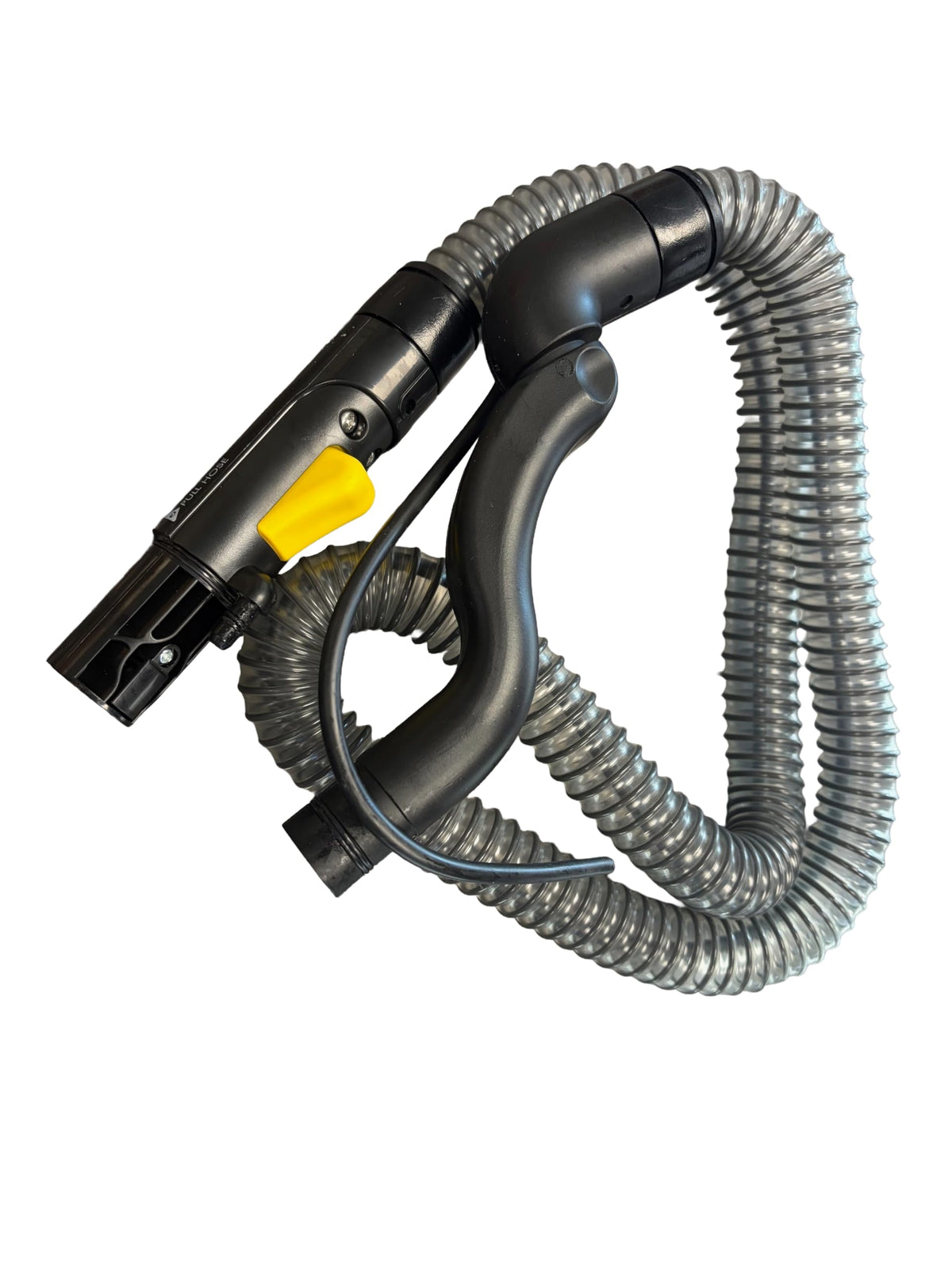 Merchandise Mecca SpotBot hose assembly highlights flexible, durable construction for daily cleaning.