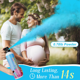 Two-pack Merear blue extinguishers ideal for memorable gender reveal moments.