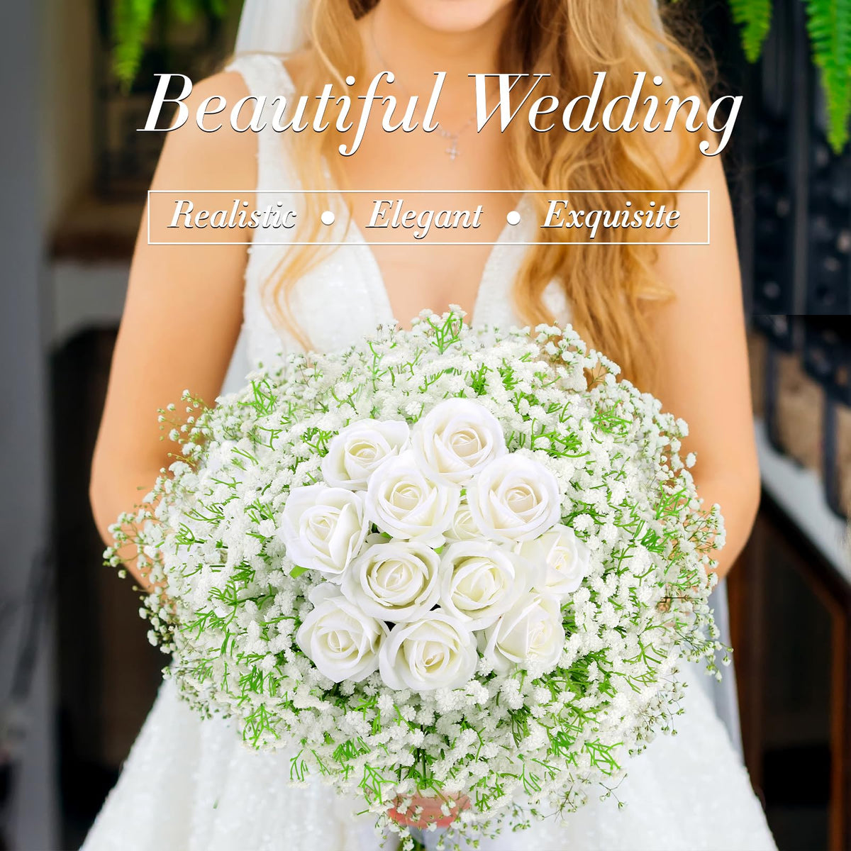 MERIXMAS Baby's Breath arch decoration adding airy elegance to ceremonies