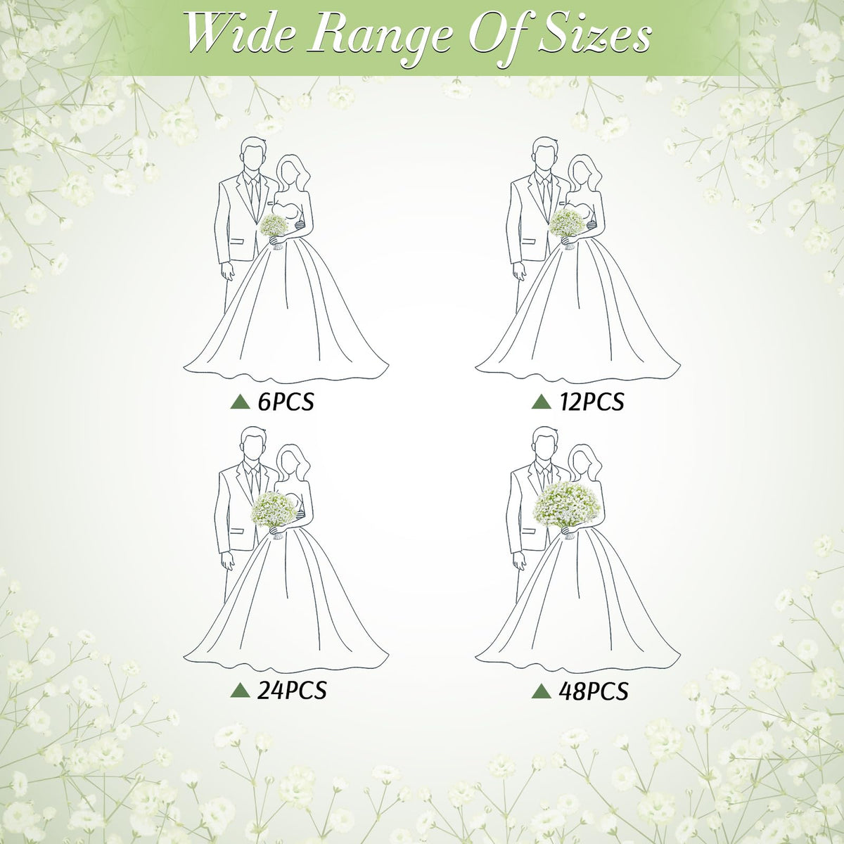 MERIXMAS Baby's Breath table setting accent for effortless, elegant tabletops.