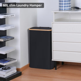 Merkisa 60L Slim Laundry Hamper interior moisture-proof coating protects fabrics