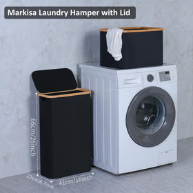 Merkisa 60L Slim Laundry Hamper storage-ready for small spaces