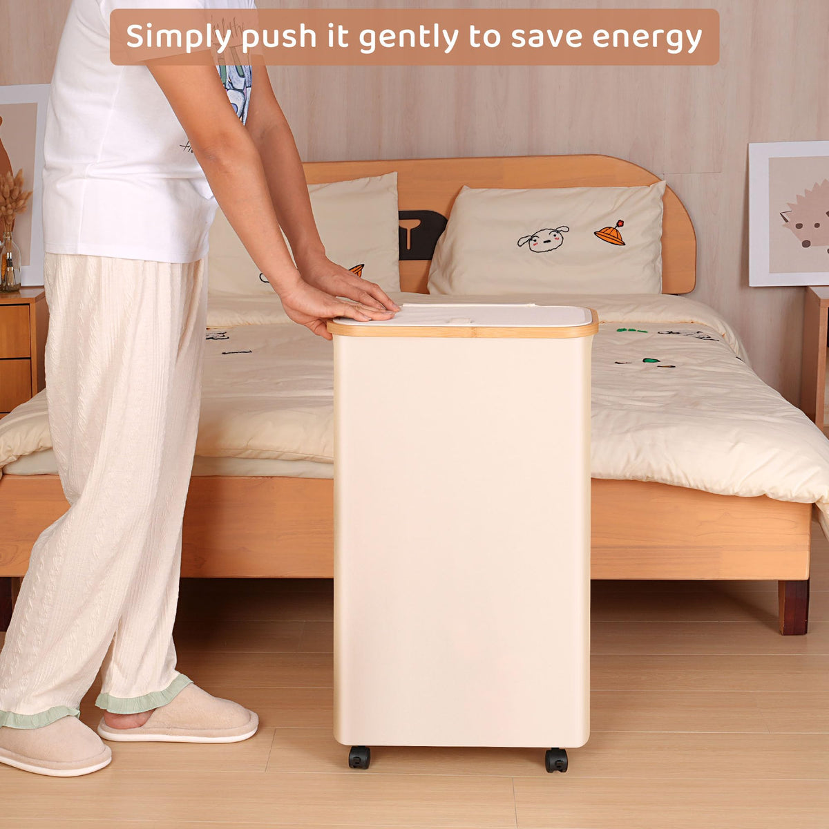 Merkisa Slim Laundry Basket collapsible design stores neatly in compact spaces.